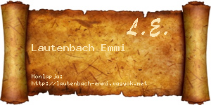 Lautenbach Emmi névjegykártya